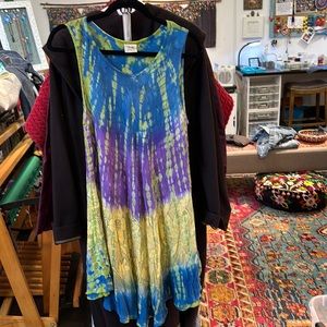 Gauzy Tie Dye Dress